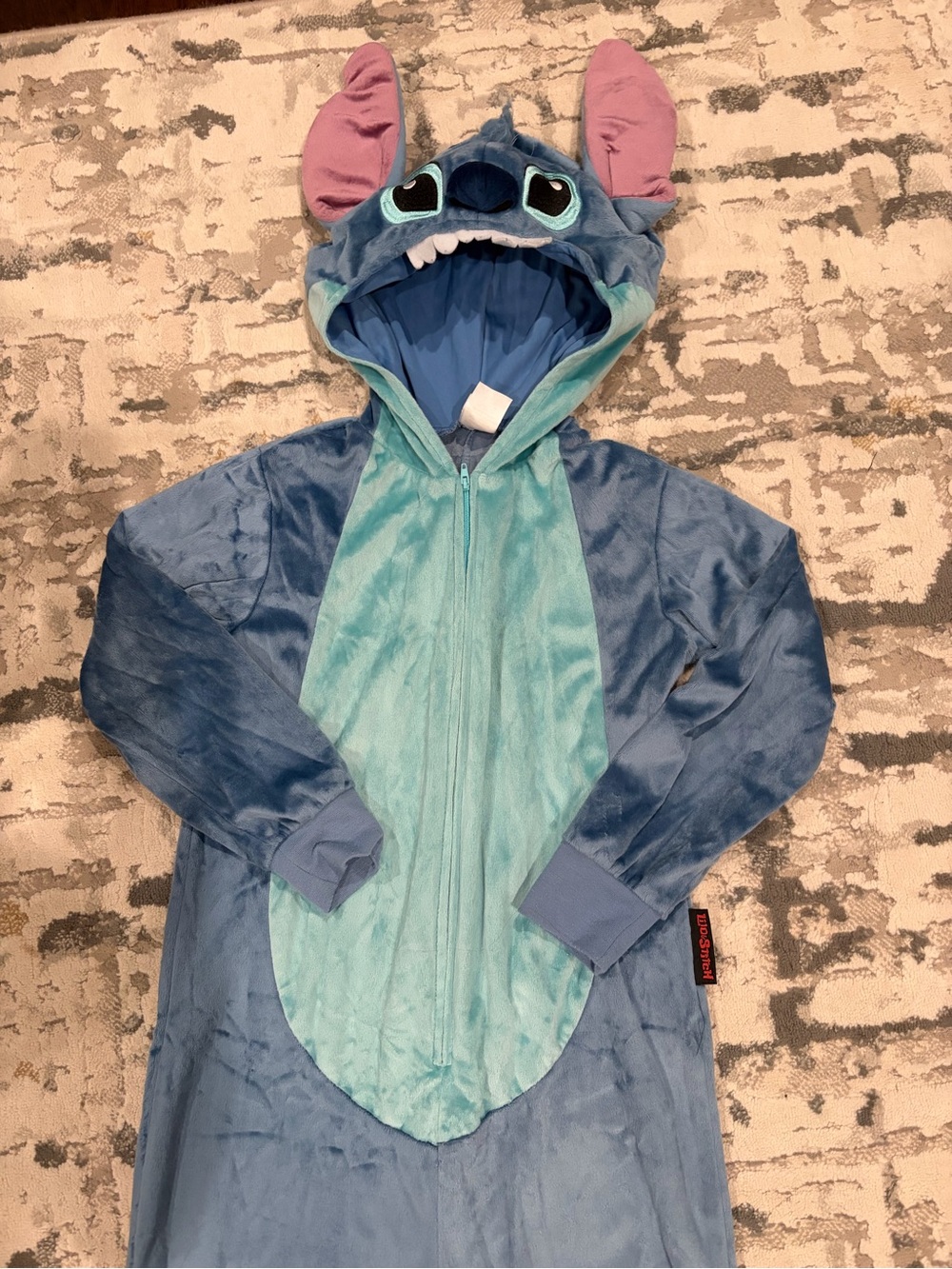 Disney Blue and Teal Stitch Hooded Kids Onesie Costume